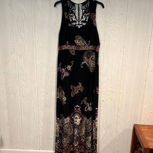Sandra DARREN Maxi Dress Crocheted Type Back size 12